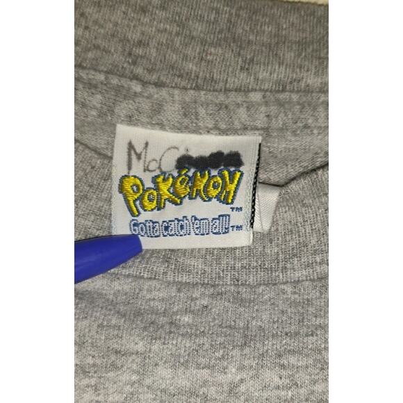 VTG Pokemon MEWTWO Long Sleeve Gray T Shirt Kids L FIRST MOVIE 1999 Nintendo - Picture 9 of 14